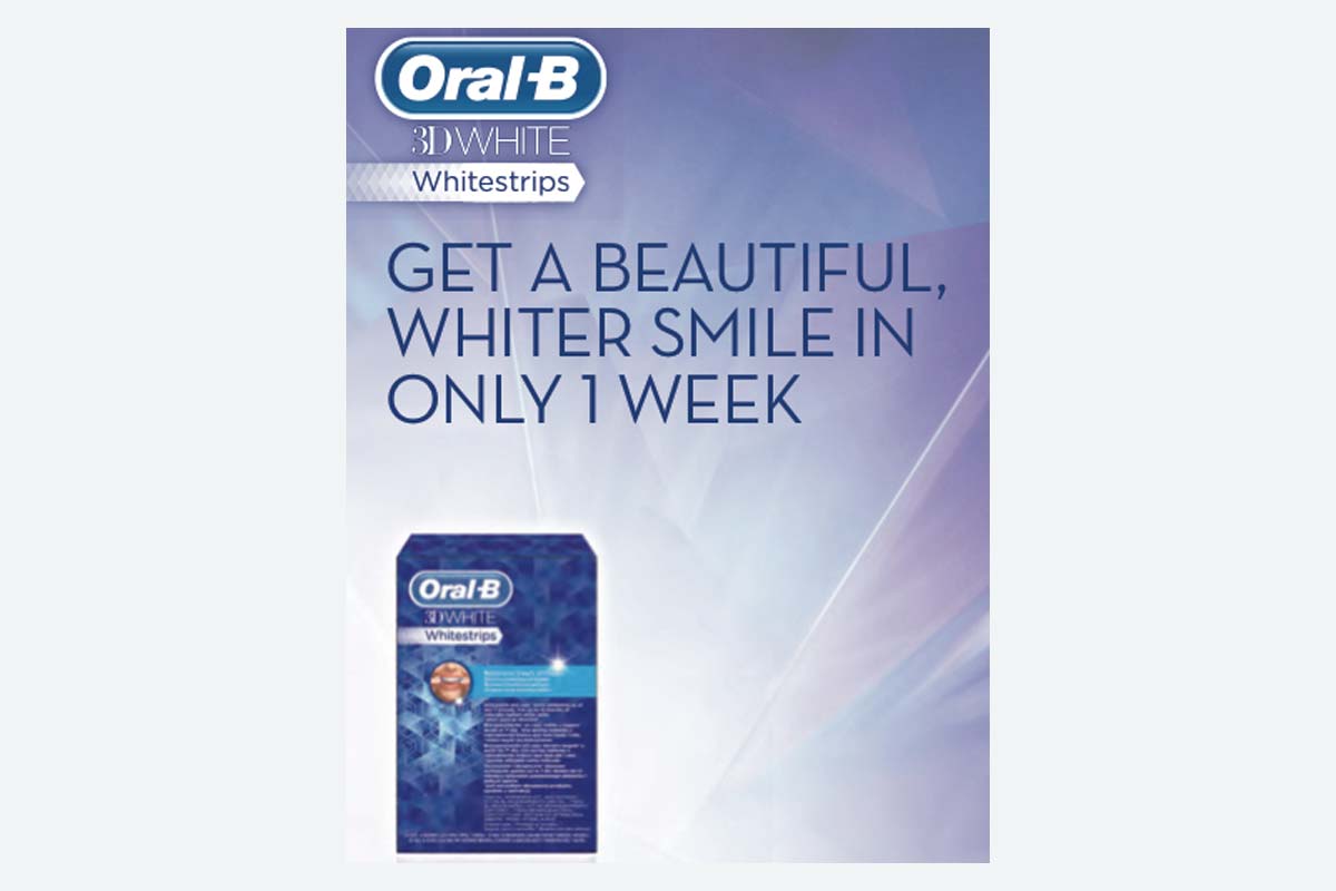Whiter teeth with Oral-B Whitestrips